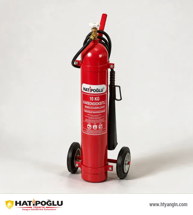 Tekerlekli CO₂ Karbondioksitli Söndürücü 10 kg