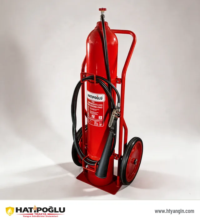 Tekerlekli CO₂ Karbondioksitli Söndürücü 30 kg